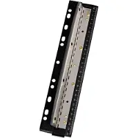 Wedo Perforateur de poche Business, 4 trous, noir Capacité de perforation : 3 mm, en plastique avec