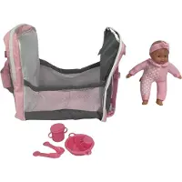 Anek Poupée SmilyPl avec sac à dos et berceau BD2117 89161
