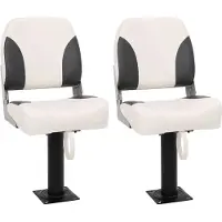 vidaXL Siège de bateau pliable, lot de 2 Dossier bas