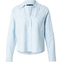 Comma Chemisier bleu clair / blanc