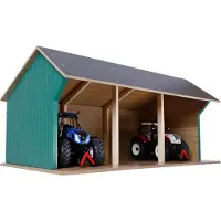 Kids Globe Fahrzeugschuppen 1:32 für bis zu 3 Fahrzeuge Maße 45x28x22 cm