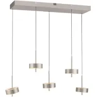 Paul Neuhaus Suspension Q-ROTATE, 5 branches, aluminium, hauteur réglable, domotique, ZigBee, 2700–5000 K, référence 2249-95