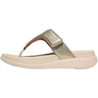 FitFlop FitFlop F-Mode Go Sandales à bride entre les orteils à semelle plate ajustable, couleur OR, taille 36