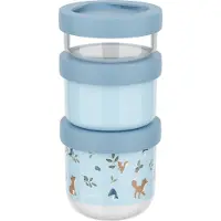 Mepal Snackbox Stapelbar Mio 3-Teilig -Forest Friends, Lunch box, Multicolore