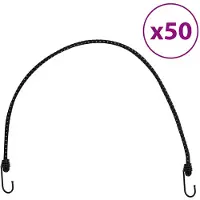vidaXL Cordes élastiques avec bandes réfléchissantes et crochets 50pcs
