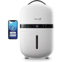 Clean air optima CA-702 Smart - Déshumidificateur et purificateur d'air 2en1 - 5 litres/jour - Technologie de filtrage à 5 niveaux - Fonctionnement ultra-silencieux