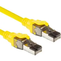 ACT Yellow 3 meter SFTP CAT8 patch cable snagless with RJ45 connectors