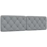 vidaXL Coussin de tête de lit gris clair 180 cm Tissu