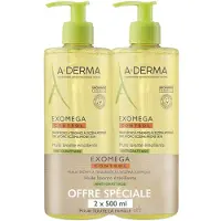 A-Derma A.DERMA Exomega Control Huile lavante émolliente Anti-grattage 2x500 ml Gel(S)