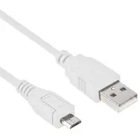 Allteq Câble USB A vers USB Micro - 1 mètre - Blanc -