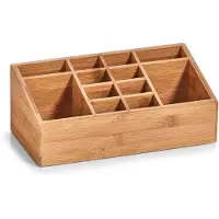 Zeller Organisateur à 12 compartiments, bambou/MDF, 25x13x10 cm, marron