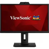 Viewsonic Moniteur de visioconférence LED IPS 23,8'', Full HD, 75Hz, 5ms, webcam 2MP, haut-parleurs 2x2W, VGA, HDMI, Display Port, USB, VG2440V