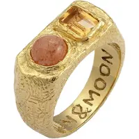 Haze&Glory Bague jaune d'or / or / rouge clair