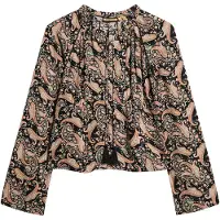 Superdry Chemisier vert / rose / noir
