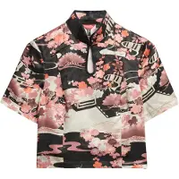 Superdry Femme Haut en Jacquard à col Mao Pink Taille: 40