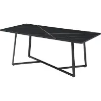 En.casa Table basse 'Riskiften' Table de salon avec structure métallique 120 x 60 x 48 cm aspect marbre, noir