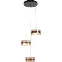 Highlight Suspension Enzo 3 lumières rondes