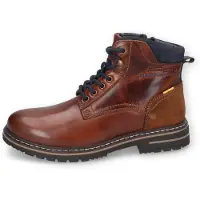 Camel active Bottines à lacets 'Boston' bleu foncé / marron