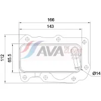 Ava Cooling Radiateur d'huile, huile moteur AU3367