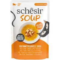 Schesir Cat Soupe au thon avec carottes et potiron pour chat (sachets)