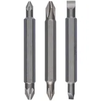 Bosch Set d'embouts de tournevis doubles, 3 pièces PH1, PZ1, S 0,6x4,5, PH2, PZ