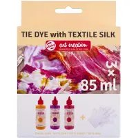 Talens Art Creation Textilfarbe 3 Farben à 85 ml, Gelb/Rosa/Rot