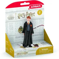 Schleich Figurine Ron et croûtard, Personnage de l'univers Harry Potter, pour enfants dès 6 ans, 42634 Harry Potter Wizarding Worl