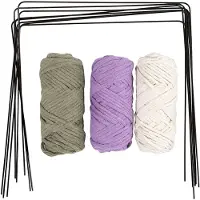 Creativ Company Craft Kit Macramé - Décoration en verre (977626), Kit de travail manuel, Violet, Beige, Gris