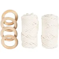 Adlibris Kit de bricolage - Craft Kit Macramé, Kit de travail manuel, Blanc
