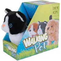 Take Me Home Chat interactif noir et blanc, 15.5cm