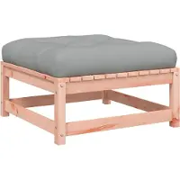 vidaXL Repose-pied de jardin avec coussin bois massif douglas