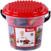 Cavallino Jouets de construction Cavallino Seau de construction 60 pièces avec voitures