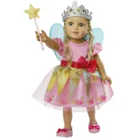 Heless Robe de poupée "Princesse Lillifee" avec noeud rose, taille 28-35 cm