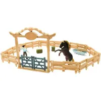 MOJO Ensemble de jeu Mojo Farmland Western Ranch avec cheval et cow-boy - 380064