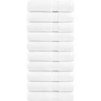 vidaXL Essuie-mains de qualité supérieure SOLUND 10 pcs blanc 600 g/m²