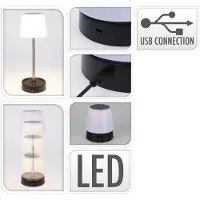Techly Lampe de table LED blanche sans fil 11-29,5 cm