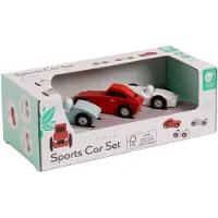 Classic World Jouets en bois Set de voitures de sport - 3 pièces - Bois