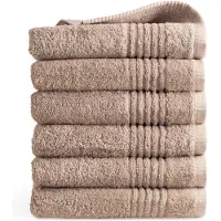 PHLOX Supreme Towels 50x100 - set of 6 - Heavy quality 600 g/m2 - Sand