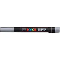 Uni-Ball 181682 Posca Brush Tip Silver Felt Pen Enfants