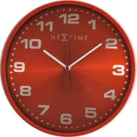 Nextime klok 3053ro Dash Red, Ø35 cm, Wall, Red/ Silver (35 cm)