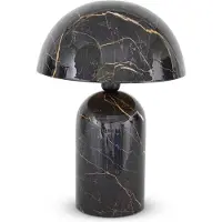 Safaary Lampe de table Oriental Marbre Noir Champignon Ø 31 x 46cm