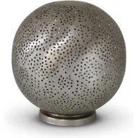 Safaary Lampe à poser orientale Nickel Gold Kali Ø 20 x 20cm