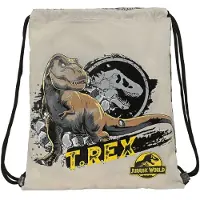 Safta Sac à dos avec cordons Jurassic World Warning Gris 35 x 40 x 1 cm