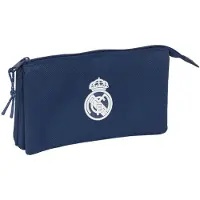 Real Madrid Triple étui multi-usages C.F. bleu marine 22 x 12 x 3 cm