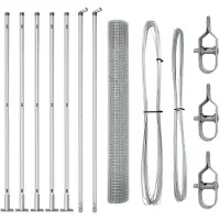 vidaXL Clôture en fil barbelé soudé avec socle en béton, 10 x 0,8 m, couleur argent, type treillis