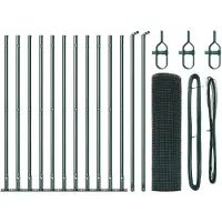 vidaXL Clôture en fil barbelé soudé avec socle en béton, 25 x 0,6 m, couleur verte