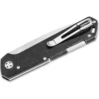 Böker Kihon Bifold 42a 110313, Stonewashed CPM MagnaCut, Black Stainless Steel couteau de poche, Lucas Burnley design