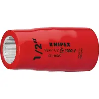 Knipex 98 47 11/16" Douille (double hexagone) avec carré femelle 1/2" 55 mm