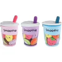 Toys Amsterdam Fluffy Menu Knuffel Pluche - Smoothie Beker met Fruit, 26cm