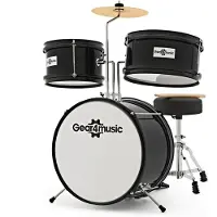 Gear4Music Batterie pour Enfants par Noir